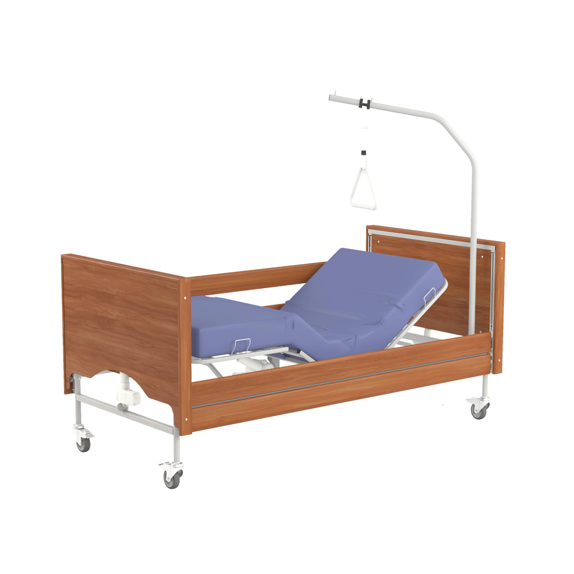 Ліжко Rehabed Taurus 2 LUX, металеве з ламелями, 90x200, SIL - горіх