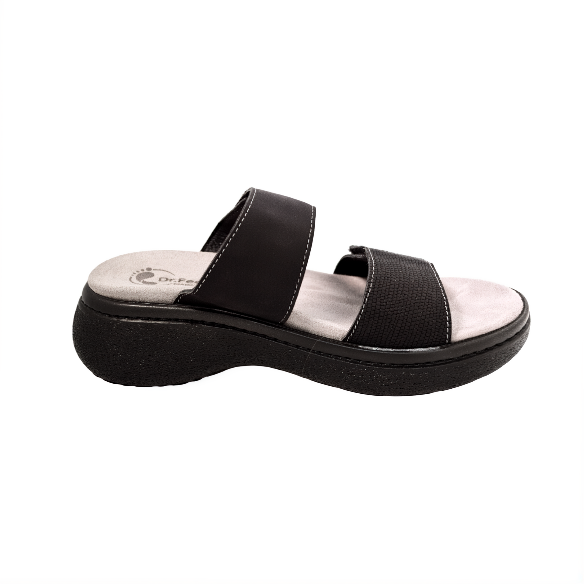 Жіночі сандалі Dr.Feet 21012 146-148 з двома регульованими ремінцями, чорні