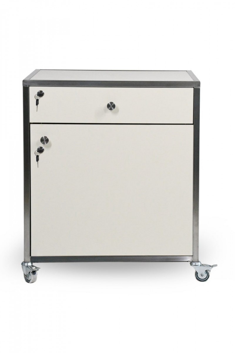 Тумба медична мобільна C.box CMM-1DD-2-NATA ALU